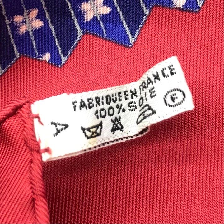 Hermes Carre 90 Scarf Silk 100% Kimono and Inro Red