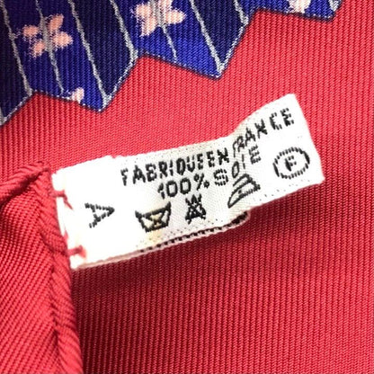 Hermes Carre 90 Scarf Silk 100% Kimono and Inro Red