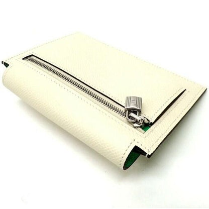 Hermes Kelly Pocket Compact Tricolor Wallet Epsom Valfiz Nata Veil Comic — view 2