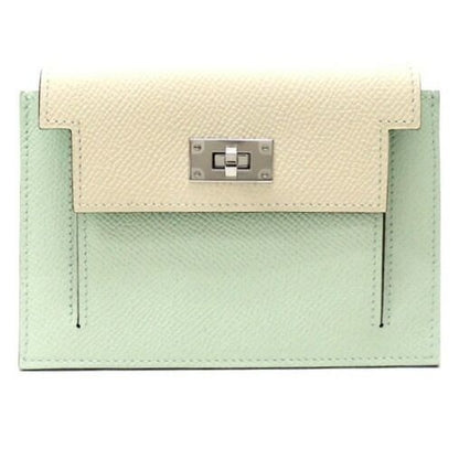 Hermes Kelly Pocket Compact Tricolor Wallet Epsom Valfiz Nata Veil Comic