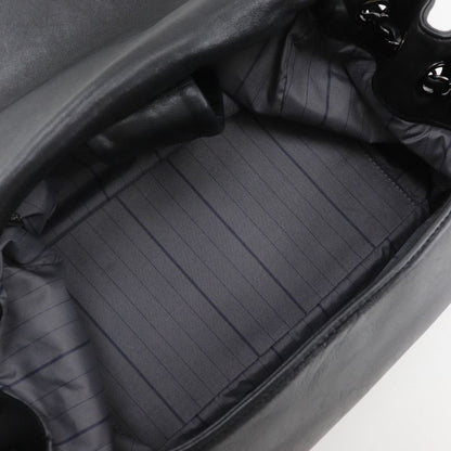 Chanel W Chain Shoulder Studded Coco Mark Lambskin Black Ladies Shoulder Bag