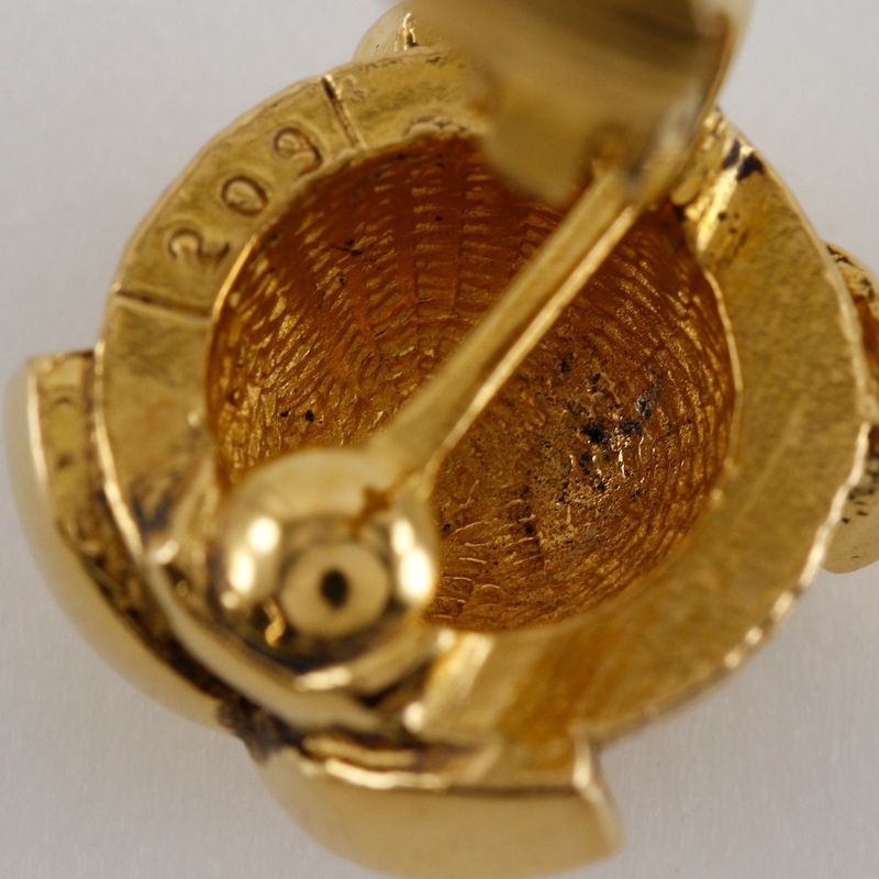 Chanel Coco Mark Vintage Gold Plated Ladies 11.2g Earrings