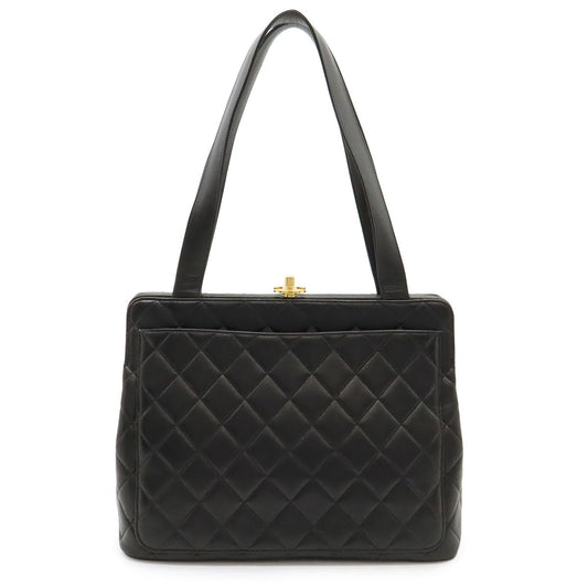 Chanel Quilted CC Logo Shoulder Bag Semi Tote Gamaguchi