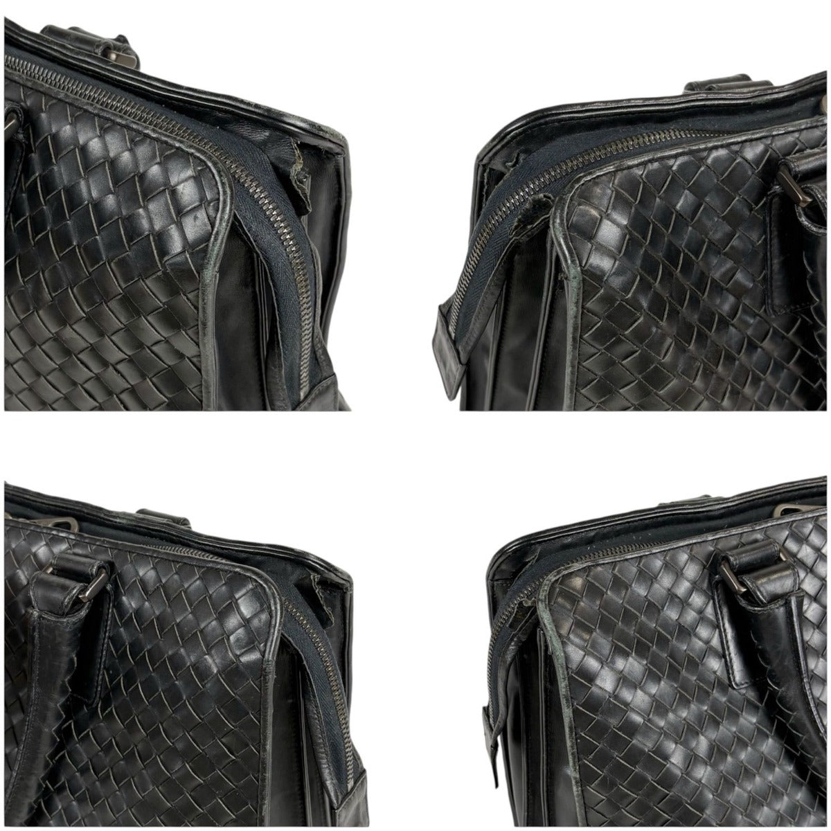 Bottega Veneta Intrecciato Leather Business Briefcase Black — view 4