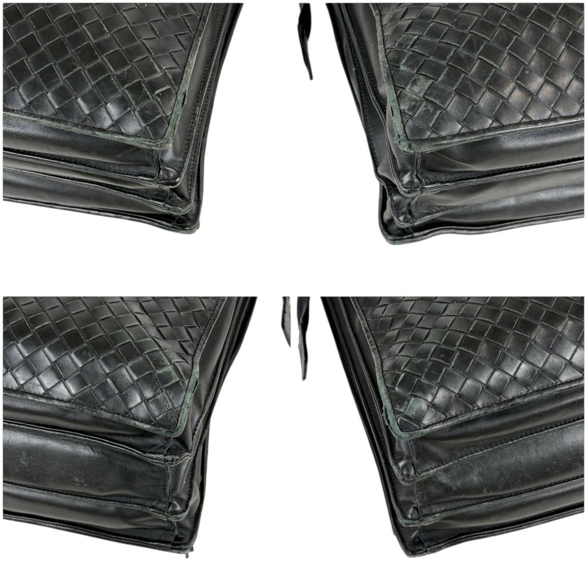 Bottega Veneta Intrecciato Leather Business Briefcase Black — view 5
