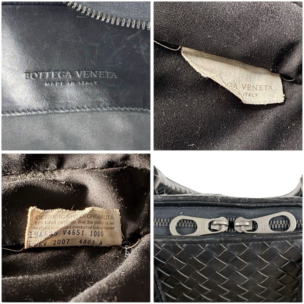 Bottega Veneta Intrecciato Leather Business Briefcase Black — view 7