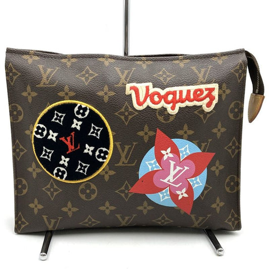 Louis Vuitton M43997 Poche Toilette 26 Monogram Brown Pouch Clutch Second Bag