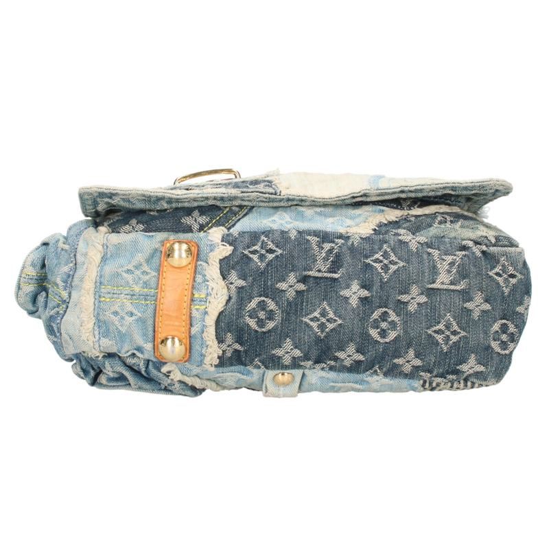 Louis Vuitton M95374 Patchwork Postie Monogram Denim Shoulder Bag Men's