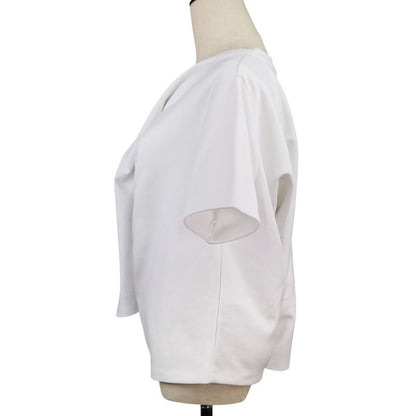 Loewe Cropped Draped T-Shirt Asymmetrical Deformed Cut and Sewn L White Women's