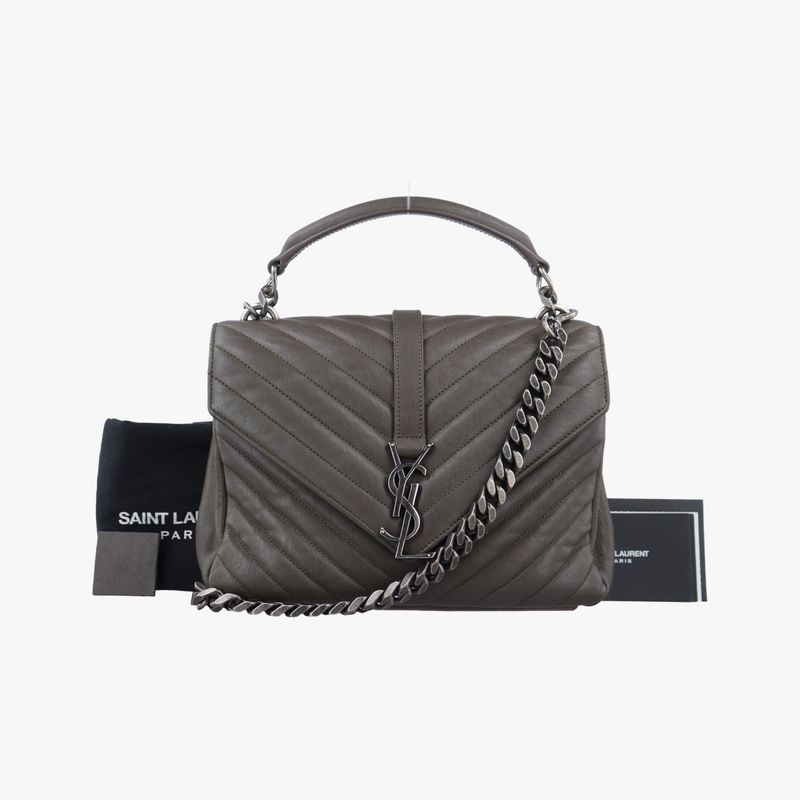 Yves Saint Laurentyves Saint Laurent College Grey Leather 428056 Dmr4280560516