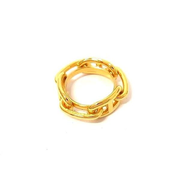 Hermes Chaine D'ancre Lucade Legato Scarf Ring Closure Gold — view 2