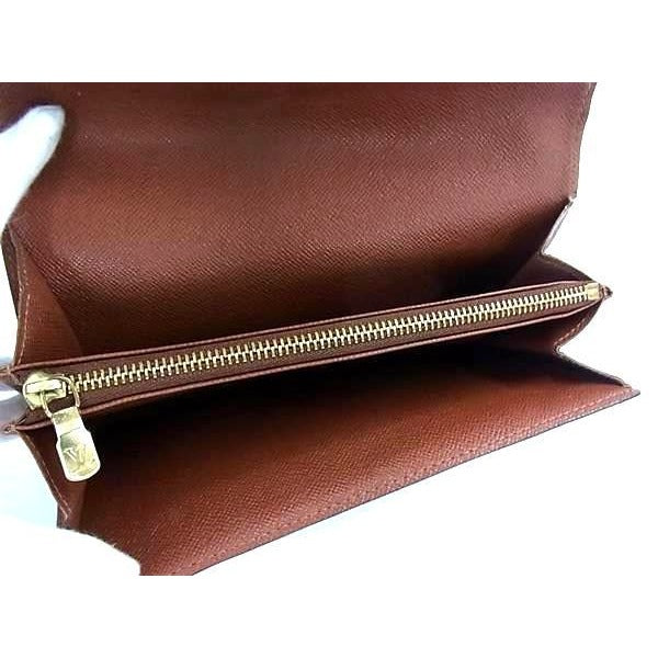Louis Vuitton Long Wallet Monogram Pochette Porte Monet Cles Di Brown — view 5