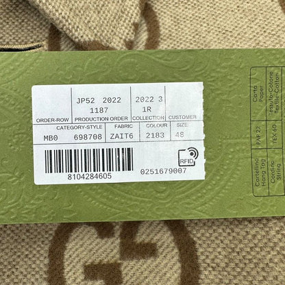 Gucci 22aw Jumbo GG Canvas Wool Car Coat 698708 Zait6 Jumbo GG Canvas Wool Car