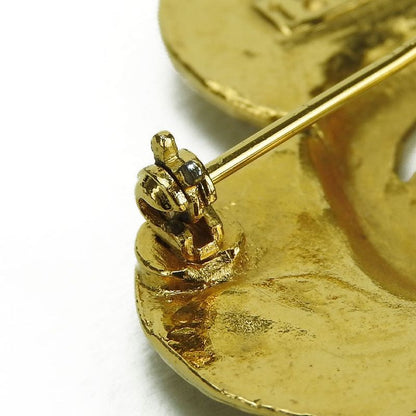 Chanel Coco Mark Brooch Accessories Flower Plated Gold Small Box Accessories