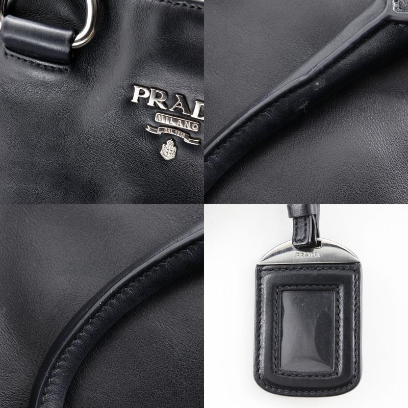 Prada Logo Ws7654 Leather Black Ladies Tote Bag