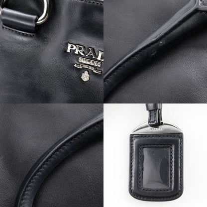 Prada Logo Ws7654 Leather Black Ladies Tote Bag