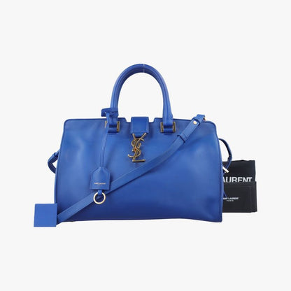 Yves Saint Laurentyves Saint Laurent Baby Cabas Su Blue Leather 394461 Dmr394461