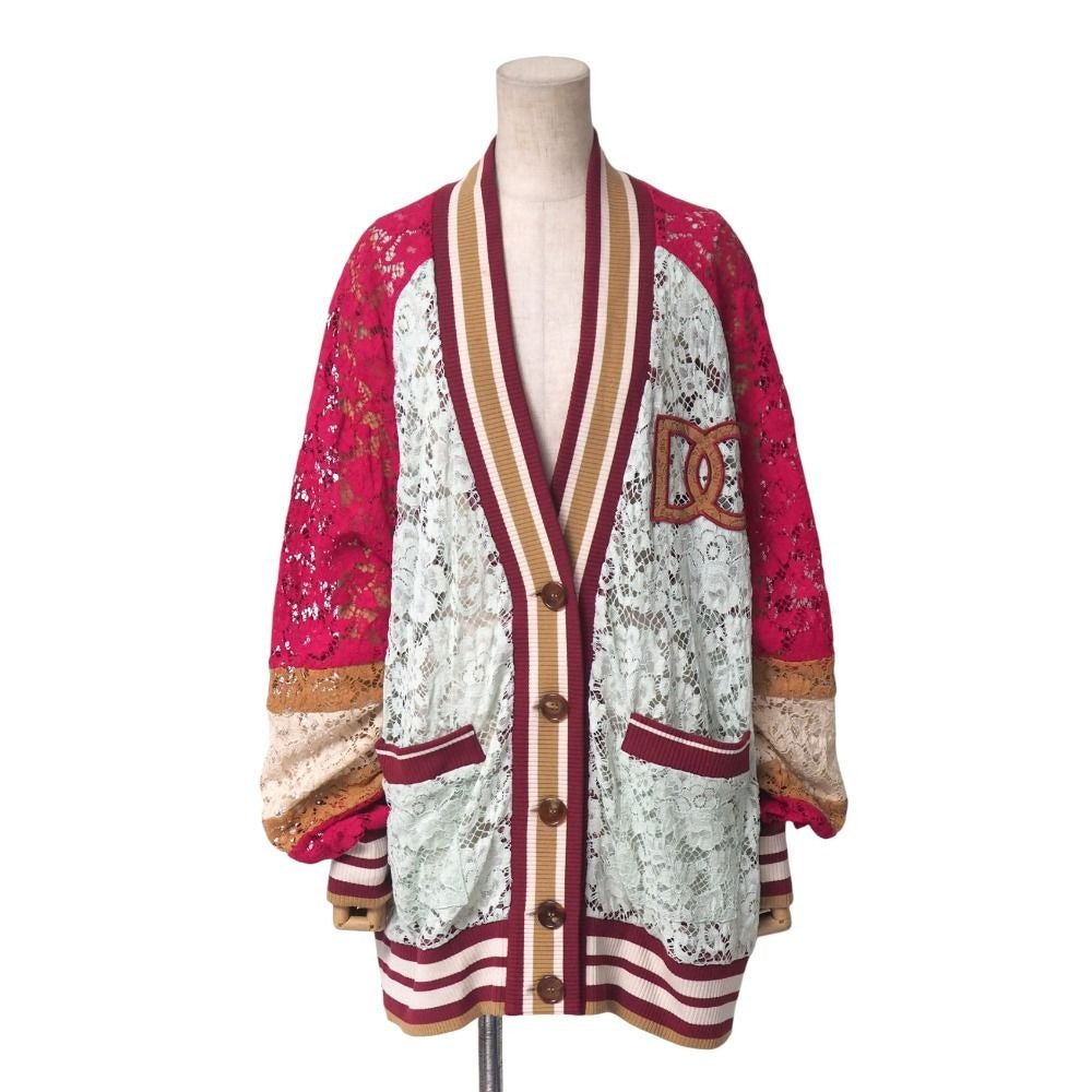 Dolce & Gabbana Cardigan 38 Long DG Logo Lace