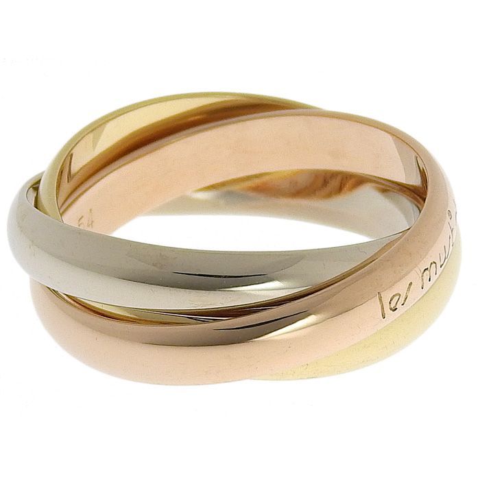 Cartier Trinity Ring Classic Model 18K Yellow Gold 18K White Gold 18K Pink Gold