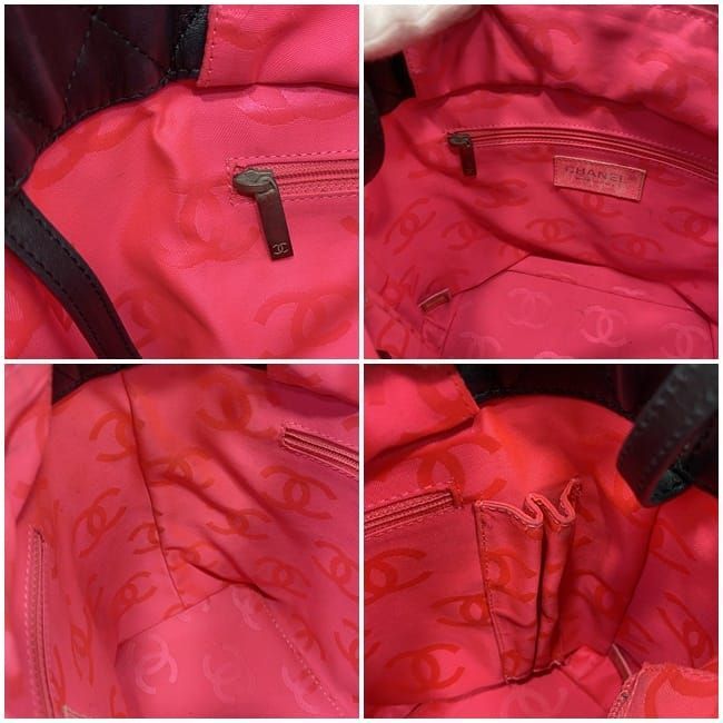 Chanel Tote Bag F21152 Black White Cambon