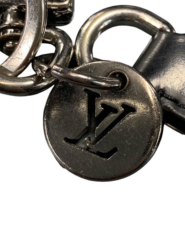 1594 Louis Vuitton M61950 Cx1108 Porte Cles Dragonne Key Holder Black Accessorie