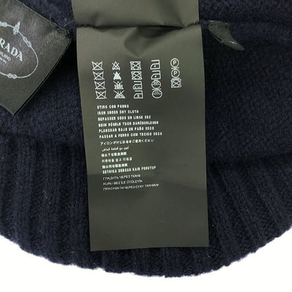 Prada - Wool Crew Neck Knit Pullover - 38 - Navy - Women's