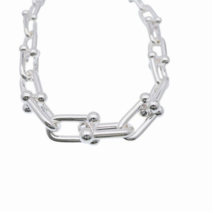 Tiffany & Co Hardware Graduated Link Necklace 1068g Silver 925 Accessory