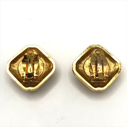 Chanel CC Logo Faux Pearl Earrings