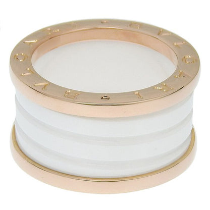 Bvlgari Bulgari B-zero1 4 Band Ring 18K Pink Gold CE 750 Pink Gold Ceramic #53