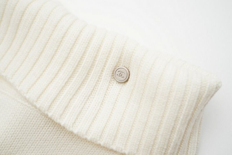 Chanel Pants Size 38 S To M Identification 00A Coco Mark Logo Button Wool Knit