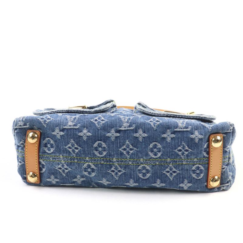 Louis Vuitton M95049 Monogram Denim Baggy PM Monogram Denim Handbag Blue With