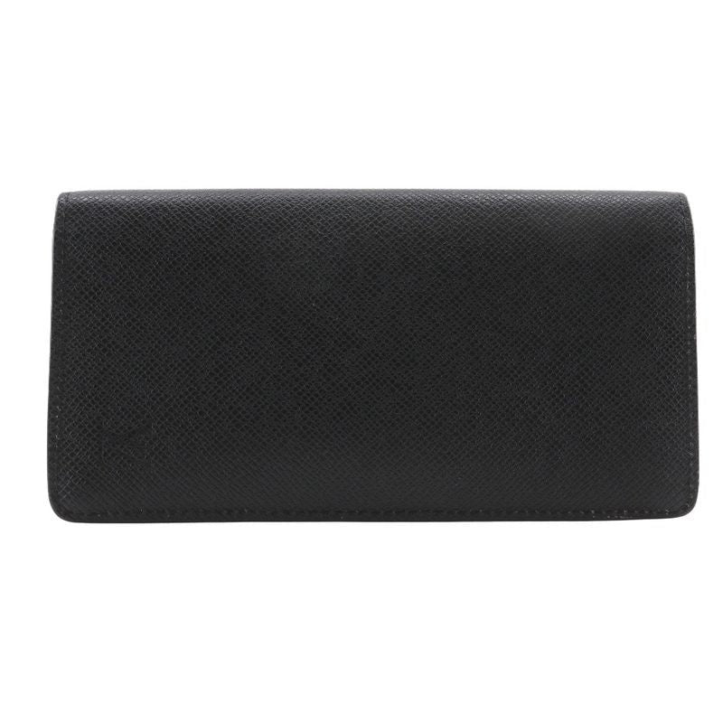 Louis Vuitton Portefeuille Brazza Taiga Noir Black Ta0138 Long