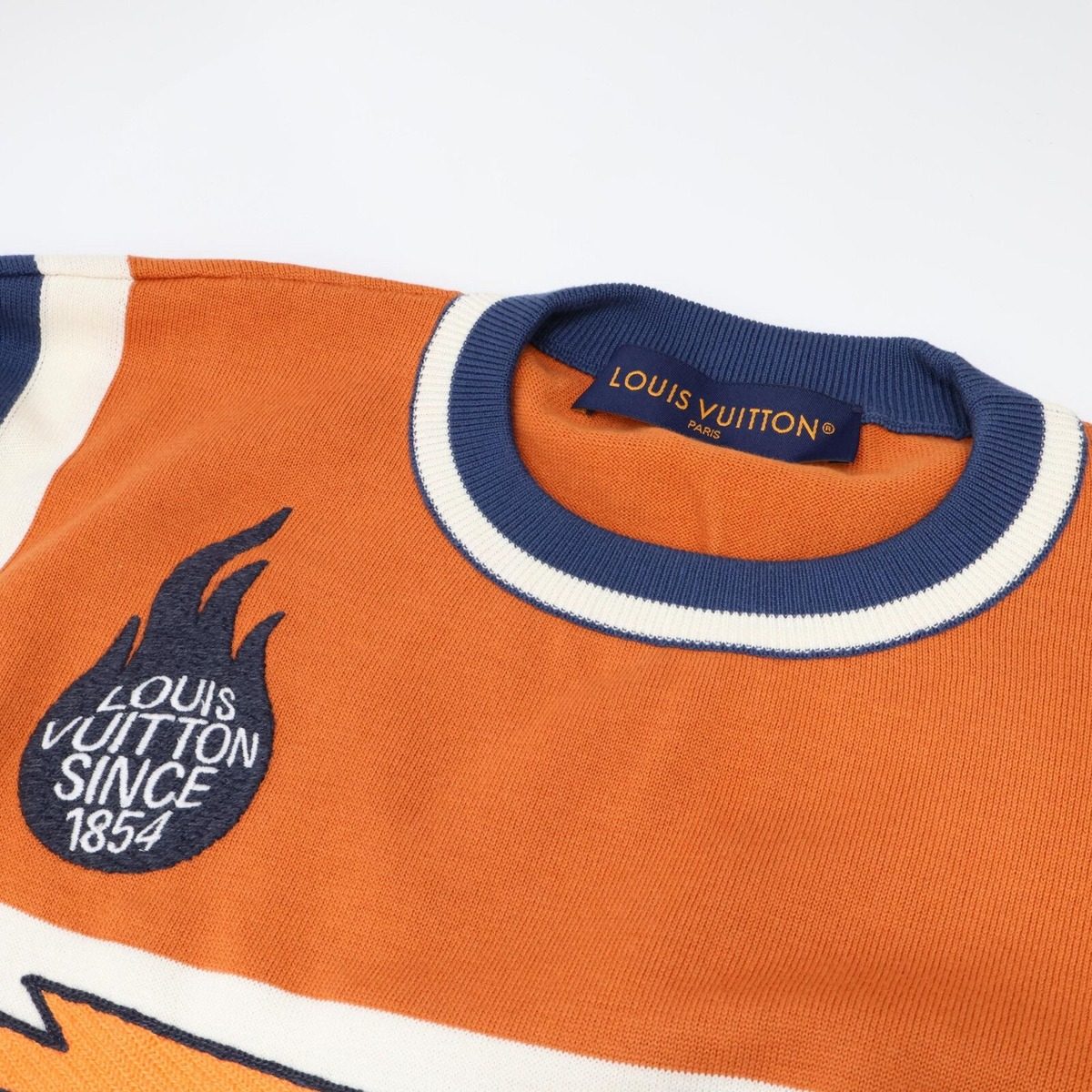 Louis Vuitton Dfv Logo Short Sleeve Knit Top XS Sweater — view 9