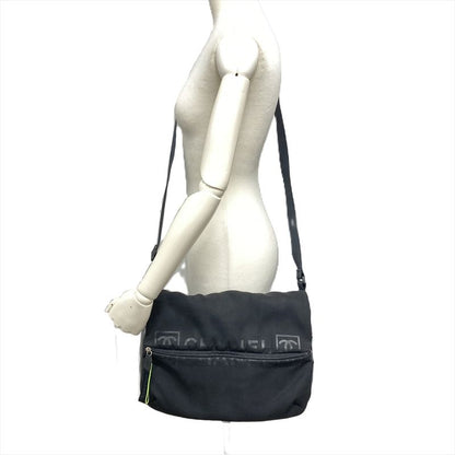 Chanel Sport Shoulder Bag Black Black/silver Hardware 9th Unisex