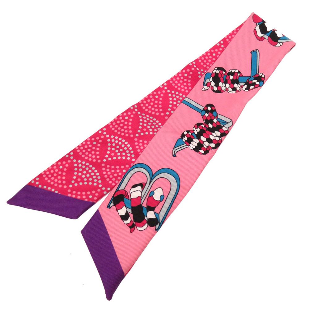Bvlgari Serpenti Patterned Silk Pink Scarf 0213 — view 2
