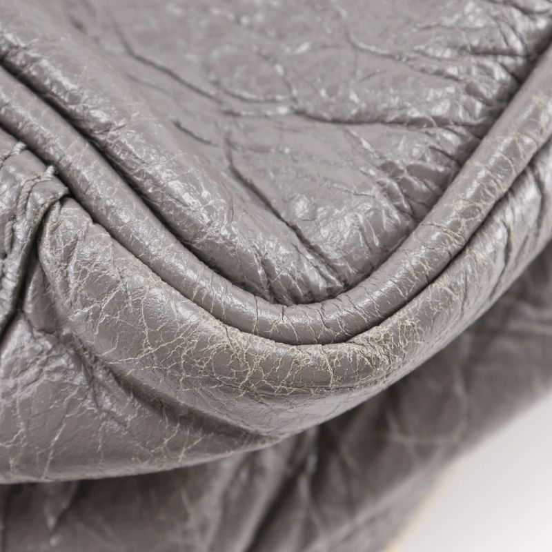 Balenciaga Blanket Square S 2WAY Shoulder 466541 Leather Gray Women's Handbag