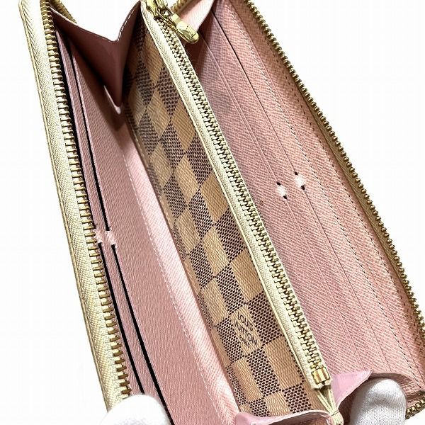 Louis Vuitton Damier Azure Portefeuille Cles Mans N61264 Round Zip Long Wallet