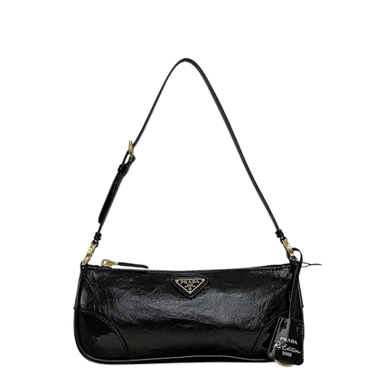Prada Semi Shoulder Bag Black NERO Reedition2002