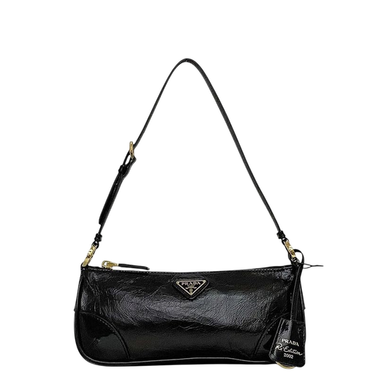 Prada Semi Shoulder Bag Black NERO Reedition2002