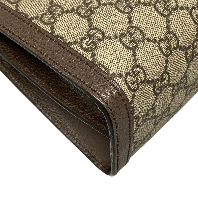 Gucci Shoulder Bag Ophidia/gg Supreme 503876 Beige Dark Brown Green And Red