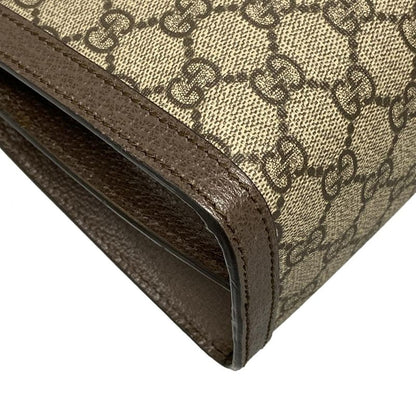 Gucci Shoulder Bag Ophidia/gg Supreme 503876 Beige Dark Brown Green And Red