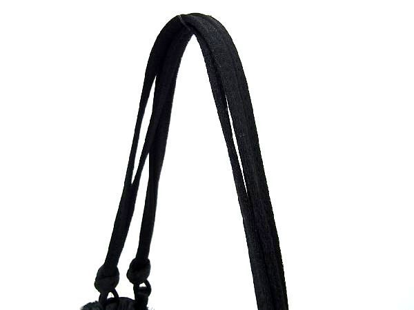 Rare Prada B8698 Nylon And Wool Handbag Tote Bag Women's Black Be6443