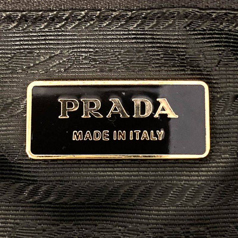 Prada Handbag Tote Bag Nylon Beige With Key Women Men Fashion