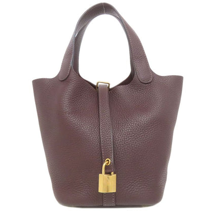 Hermes Picotin Lock PM Rouge Cellier Gold Hardware Handbag Taurillon Women