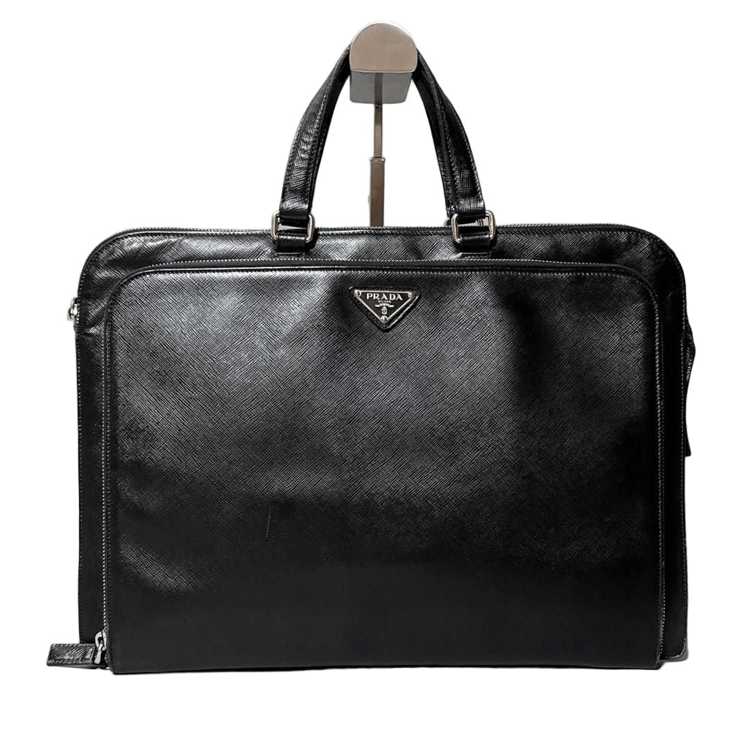 Prada Saffiano Business Briefcase Black