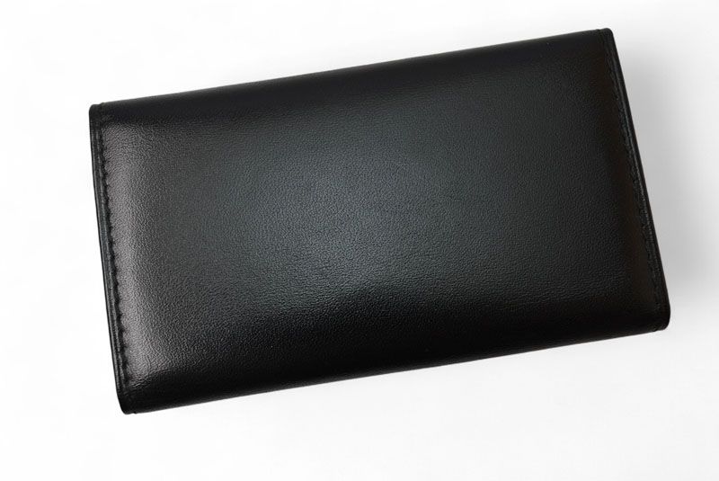 Cartier Key Case Key Holder Cartier Pasha Calf Leather Black Gold Hardware