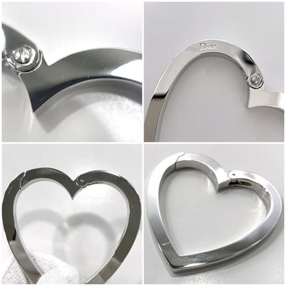 Christian Dior Key Ring Red Silver Excellent Condition Plastic