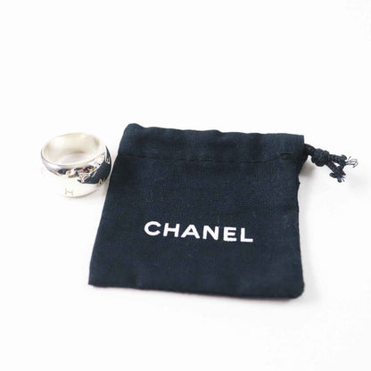 CHANEL Logo Ring / Ring Ag925 Silver No.13 With Storage Bag Weight 15.1g Ladies