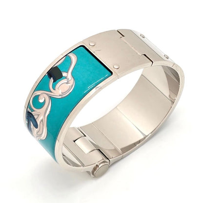 Hermes Enameled Bracelet Charnière GM Bangle Wrist Circumference Approx 18cm