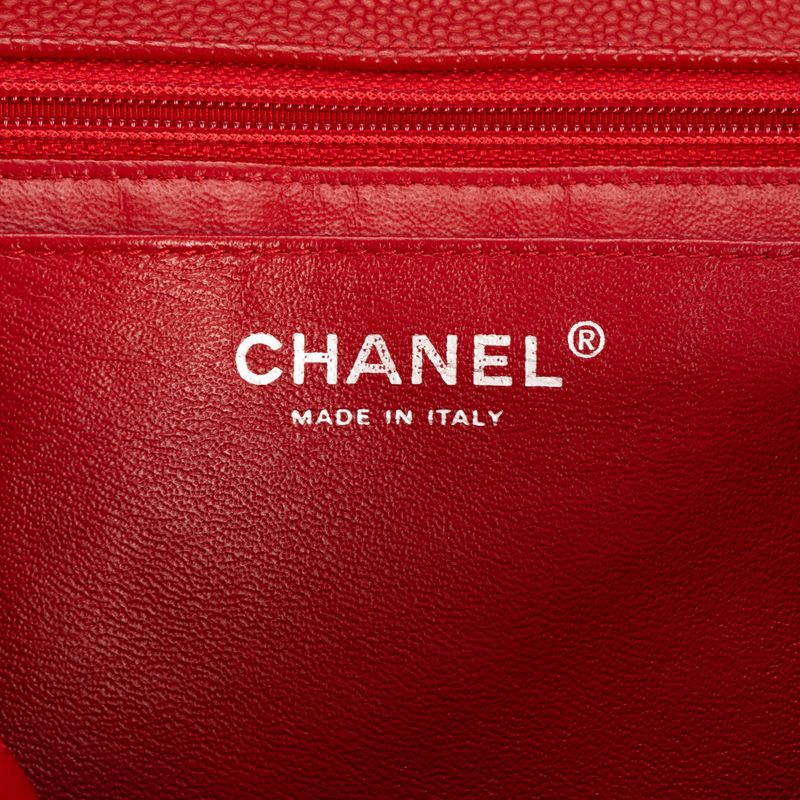 Chanel Classic Flap Red Caviar Leather A